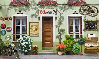 Tải về hình ảnh gốc File tranh dán tường cà phê nhà hàng CF9339 sắc nét