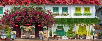 File tranh File tranh dán tường cà phê nhà hàng CF9346 (ảnh gốc) in trần 3D