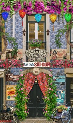 Tải file File tranh dán tường cà phê nhà hàng CF9355 (PSD) cho in ấn quảng cáo