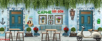 File tranh gốc File tranh dán tường cà phê nhà hàng CF9404 (sắc nét từng chi tiết)