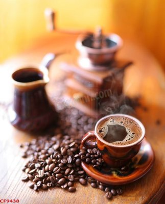 File gốc in ấn File tranh dán tường cà phê nhà hàng CF9438 chuẩn màu CMYK