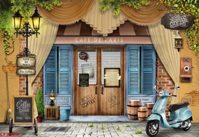 File tranh trang trí File tranh dán tường cà phê nhà hàng CF9490 (tải file gốc)