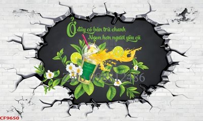 File gốc File tranh dán tường cà phê nhà hàng CF9650 (PNG) trong suốt (transparent)