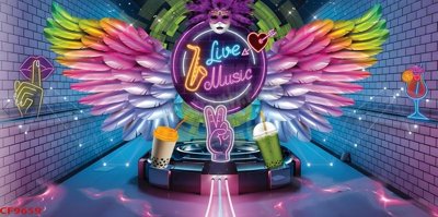 Tải file File tranh dán tường cà phê nhà hàng CF9659 (ảnh gốc) in tráng gương