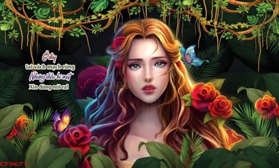 Download file gốc File tranh dán tường cà phê nhà hàng CF9671 (in mica) logo