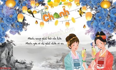 File in trần File tranh dán tường cà phê nhà hàng CF9675 (bản gốc 3D) sống động