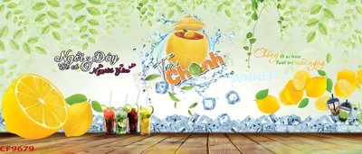 File gốc File tranh dán tường cà phê nhà hàng CF9679 (phiên bản chuẩn) để in ấn