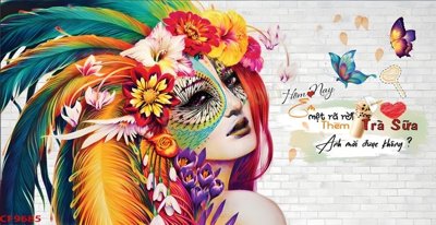 Tải file File tranh dán tường cà phê nhà hàng CF9685 (gốc) in ấn chất lượng