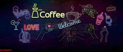File tranh gốc File tranh dán tường cà phê nhà hàng CF9691 (sắc nét từng chi tiết)