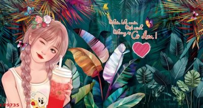 File gốc File tranh dán tường cà phê nhà hàng CF9735 (chủ đề hiện đại) trang trí