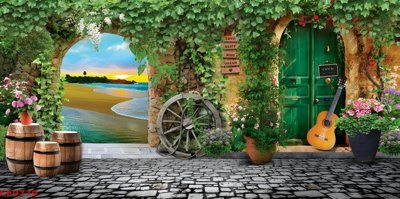 File tranh ảnh gốc File tranh dán tường cà phê nhà hàng CF9779 dùng cho in khổ lớn