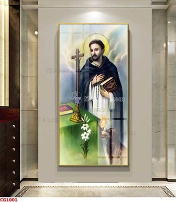 Download file gốc File gốc tranh công giáo CG1001 (in lụa) hoa lá