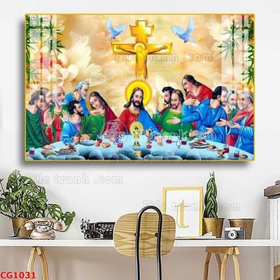 File tranh File gốc tranh công giáo CG1031 (ảnh gốc) in trần nhà