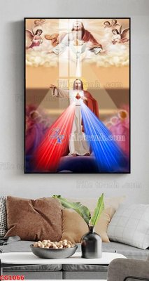 File gốc File gốc tranh công giáo CG1066 (in lụa) họa tiết 3D