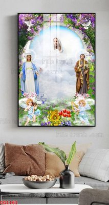 File ảnh File gốc tranh công giáo CG1161 (gốc) in decal dán tường