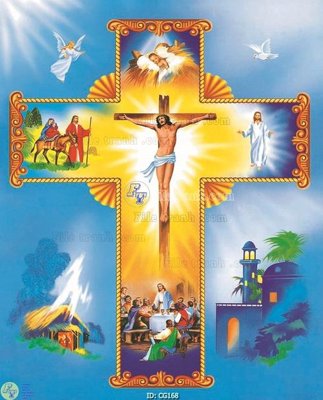 File gốc File gốc tranh công giáo CG168 (in lụa) hoa văn cổ điển