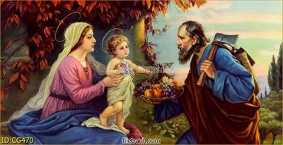 Ảnh gốc file in lụa File gốc tranh công giáo CG470 chi tiết