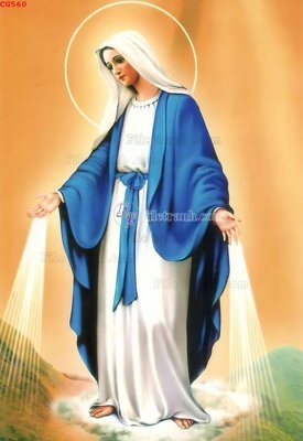 File in trần File gốc tranh công giáo CG560 (bản gốc) hoa văn