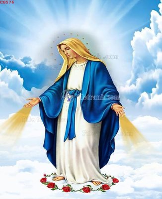 File in trần File gốc tranh công giáo CG576 (bản gốc) phong cảnh