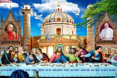 File tranh in trần File gốc tranh công giáo CG607 (ảnh gốc siêu nét)