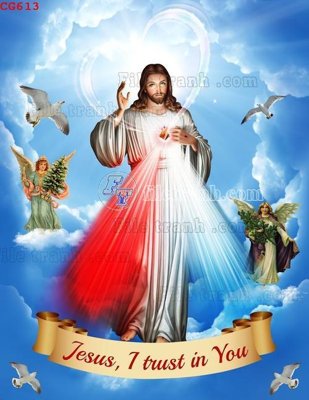 File gốc File gốc tranh công giáo CG613 (in lụa) tranh mã đáo