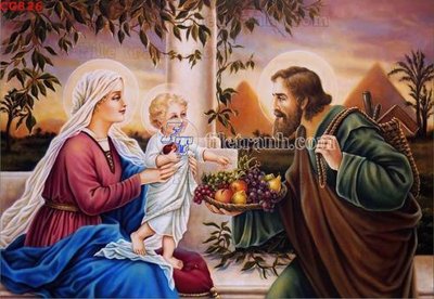 File in mica File gốc tranh công giáo CG826 (bản gốc) làm vách ngăn