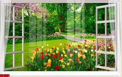 File tranh gốc File tranh gốc cửa sổ 3D CS1061 (sắc nét từng chi tiết)