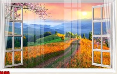 File in ấn cao cấp File tranh gốc cửa sổ 3D CS1063 (file gốc)