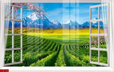 Tải file File tranh gốc cửa sổ 3D CS1072 (PSD) cho in tranh 3D