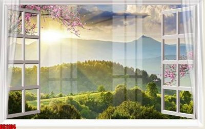Download file File tranh gốc cửa sổ 3D CS1104 (gốc) in mica bàn thờ