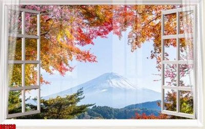 Download file gốc File tranh gốc cửa sổ 3D CS1126 (in lụa) hoa lá