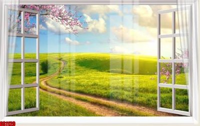 File gốc File tranh gốc cửa sổ 3D CS1129 (ảnh chi tiết) để in lụa