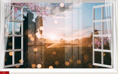 File gốc File tranh gốc cửa sổ 3D CS1165 (in tráng gương) ốp tường