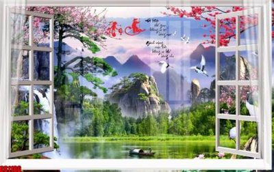 File gốc File tranh gốc cửa sổ 3D CS1186 (in mica) làm quà tặng