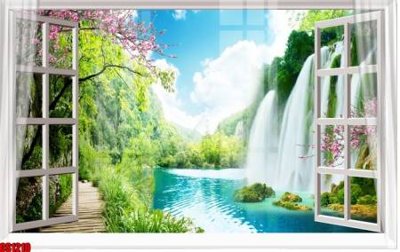 File tranh trang trí File tranh gốc cửa sổ 3D CS1210 (file gốc)