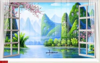 File gốc File tranh gốc cửa sổ 3D CS1222 (phong cách) châu Âu