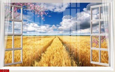 File PSD File tranh gốc cửa sổ 3D CS1226 (bản gốc) đã tách nền