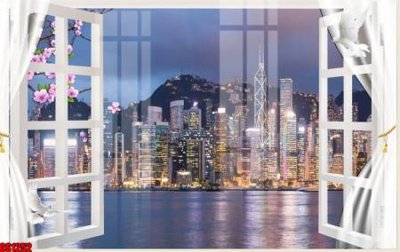 File tranh File tranh gốc cửa sổ 3D CS1252 (bản gốc) in canvas