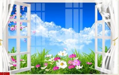 Ảnh mô tả file gốc in mica File tranh gốc cửa sổ 3D CS1298