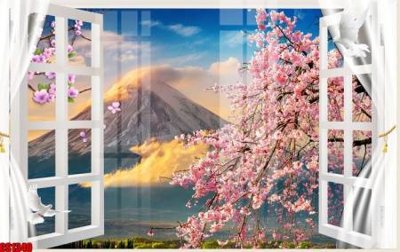 File PSD File tranh gốc cửa sổ 3D CS1340 (bản gốc) dễ dàng edit