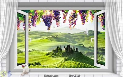 File PSD File gốc cửa sổ 3D CS136 (bản gốc) cho nhà in