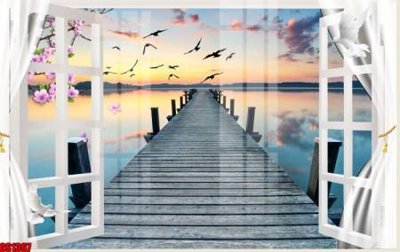 File tranh File tranh gốc cửa sổ 3D CS1367 (gốc) in film