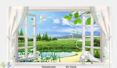 File in trần File gốc cửa sổ 3D CS141 (bản gốc) đại dương