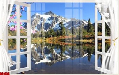 File gốc File tranh gốc cửa sổ 3D CS1424 (in lụa) tranh thuận buồm