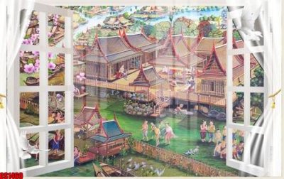 File tranh File tranh gốc cửa sổ 3D CS1460 (bản gốc) trang trí văn phòng