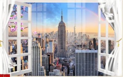 File gốc File tranh gốc cửa sổ 3D CS1468 (ảnh chi tiết) để in lụa