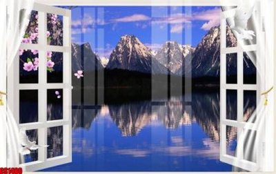 File in mica File tranh gốc cửa sổ 3D CS1480 (bản gốc) làm vách ngăn