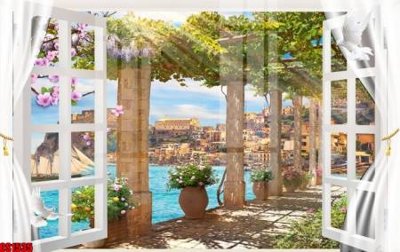 File gốc File tranh gốc cửa sổ 3D CS1535 (phong cách) châu Âu