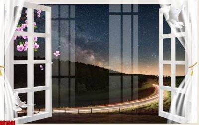 File tranh File tranh gốc cửa sổ 3D CS1541 (gốc) in trên kính