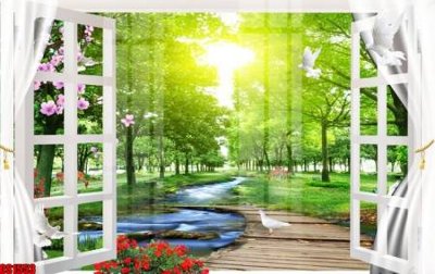 File gốc in tráng gương File tranh gốc cửa sổ 3D CS1553 chi tiết